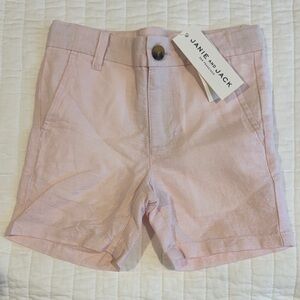 Janie and Jack Light Pink Linen Shorts